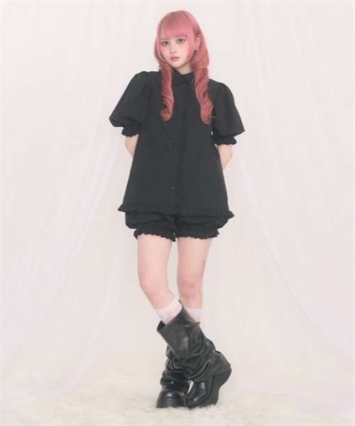 FickleBebe(フィクルベベ)の「ベビーパフSETUP(ワンピース・レディース・ブラック/ピンク/ホワイト・FREE)」の20枚目の写真