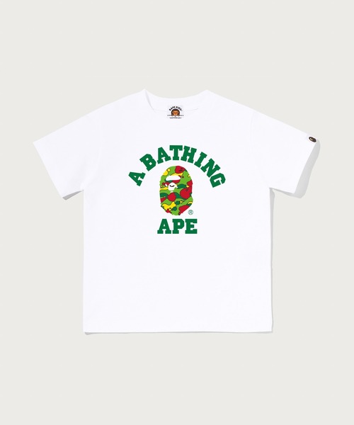 A BATHING APE(アベイシングエイプ)の「STA CAMO COLLEGE TEE(Tシャツ/カットソー・キッズ・ホワイト系その他5/ブラック×ピンク/ホワイト×ピンク/ブラック系その他5・100/110/130/140)」の3枚目の写真