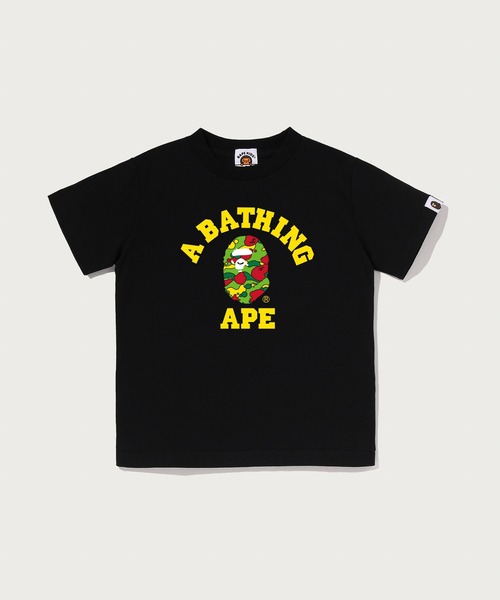 A BATHING APE(アベイシングエイプ)の「STA CAMO COLLEGE TEE(Tシャツ/カットソー・キッズ・ホワイト系その他5/ブラック×ピンク/ホワイト×ピンク/ブラック系その他5・100/110/130/140)」の4枚目の写真