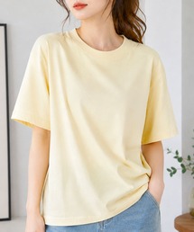 着回し自在のシンプルな定番アイテム クルーネック半袖Tシャツ