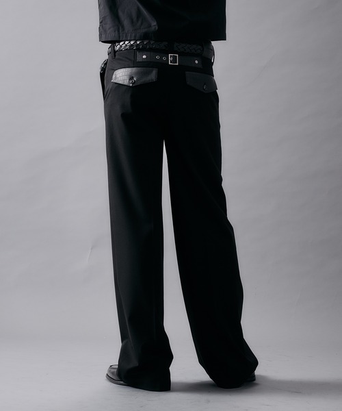 ANDER HUNK(アンダーハンク)の「Crocodile Switch Wide Straight Slacks/クロコダイルスイッチワイドストレートスラックス(スラックス・メンズ・ブラック・LARGE/MEDIUM/SMALL)」の6枚目の写真