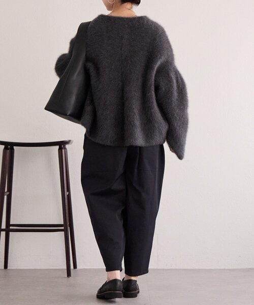 BEARDSLEY(ビアズリー)の「ドライツイルバレルパンツ(その他パンツ・レディース・ブラック/アイボリー・0/1)」の8枚目の写真