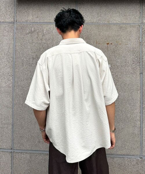 CIAOPANIC(チャオパニック)の「ハーフスリーブレーヨンタッチシャツ(シャツ/ブラウス・メンズ・パープル/ホワイト・LARGE/MEDIUM)」の18枚目の写真