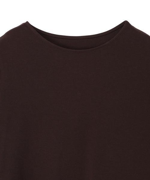 A/C DESIGN BY ALPHA CUBIC(エーシーデザインバイアルファキュービック)の「シフォンドッキングTシャツ【接触冷感・UVカット】(Tシャツ/カットソー・レディース・ネイビー/ブラウン・M/L/LL)」の15枚目の写真