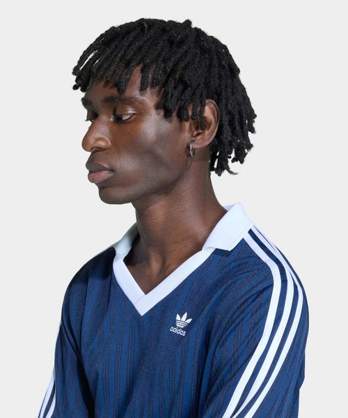 adidas（アディダス）の「アディカラー ピケ サッカー長袖Tシャツ / ロンT / アディダスオリジナルス adidas Originals（Tシャツ/カットソー・メンズ・ブルー系その他・XX-LARGE/XX-SMALL/3XL/LARGE/MEDIUM/SMALL/X-LARGE/X-SMALL）」の3枚目の写真