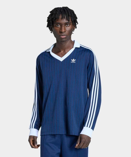 adidas（アディダス）の「アディカラー ピケ サッカー長袖Tシャツ / ロンT / アディダスオリジナルス adidas Originals（Tシャツ/カットソー・メンズ・ブルー系その他・XX-LARGE/XX-SMALL/3XL/LARGE/MEDIUM/SMALL/X-LARGE/X-SMALL）」の8枚目の写真