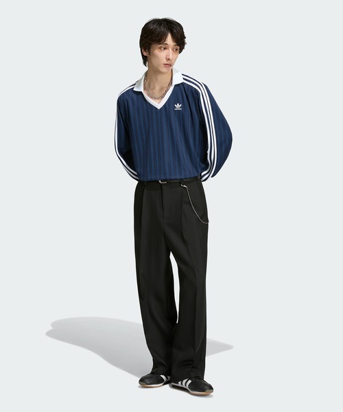 adidas（アディダス）の「アディカラー ピケ サッカー長袖Tシャツ / ロンT / アディダスオリジナルス adidas Originals（Tシャツ/カットソー・メンズ・ブルー系その他・XX-LARGE/XX-SMALL/3XL/LARGE/MEDIUM/SMALL/X-LARGE/X-SMALL）」の6枚目の写真