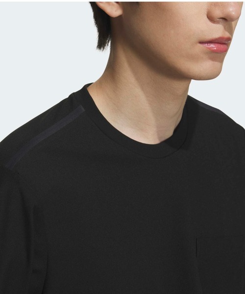 adidas（アディダス）の「プレミアム カジュアル レギュラーフィット 軽量 ニット 半袖 ポケットTシャツ / アディダス adidas（Tシャツ/カットソー・メンズ・ブラック・LARGE/MEDIUM/X-SMALL/X-LARGE/XX-LARGE/SMALL/3XL）」の6枚目の写真
