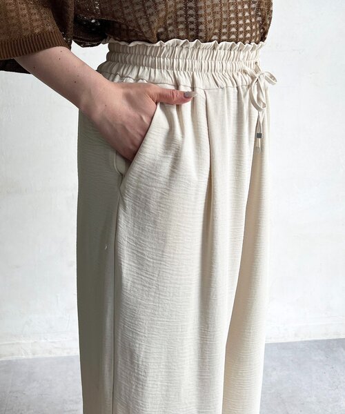 un dix cors(アンディコール)の「麻ライクリラックスパンツ(その他パンツ・レディース・ブラック/アイボリー/ブルー/ブラウン・FREE)」の8枚目の写真