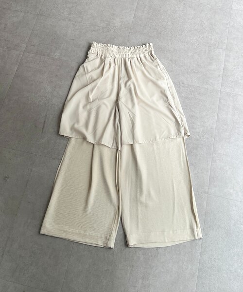 un dix cors(アンディコール)の「麻ライクリラックスパンツ(その他パンツ・レディース・ブラック/アイボリー/ブルー/ブラウン・FREE)」の9枚目の写真