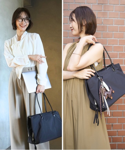 Ehre style(エーレスタイル)の「ガバッと開いて仕事がはかどる軽バッグ(トートバッグ・レディース・ブラック/グレー・FREE)」の8枚目の写真