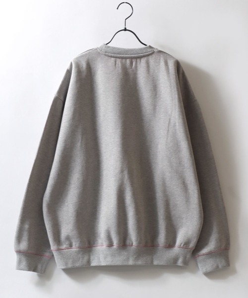 SITRY(シトリー)の「SITRY Heart Embroidery Color Scheme Sweat Shirt/別注 オーバーサイズ ハートロゴ ワンポイントラメ刺繍 裏起毛 配色 トレーナー スウェット レディース メンズ(スウェット・レディース・ネイビー/グレー/ブラウン/ブラック/グレー系その他2/ブラック系その他/グレー系その他/チャコール/ブルー系その他/ブラウン系その他・M/L/XL)」の21枚目の写真
