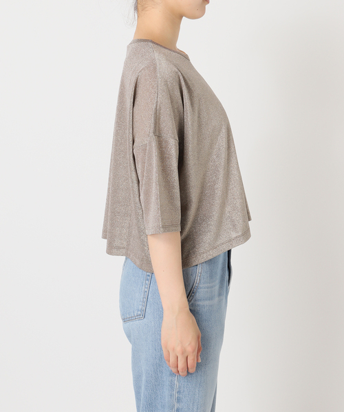 IENA（イエナ）の「ラメハーフスリーブTシャツ（Tシャツ/カットソー・レディース・グレー/ゴールド・FREE）」の15枚目の写真