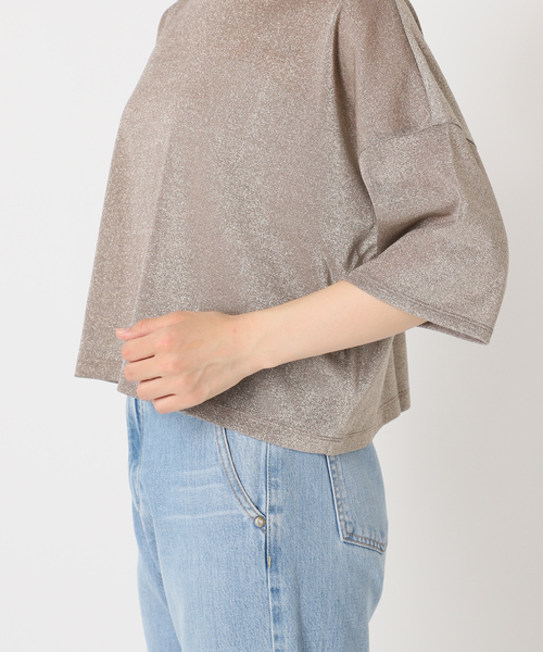 IENA（イエナ）の「ラメハーフスリーブTシャツ（Tシャツ/カットソー・レディース・グレー/ゴールド・FREE）」の17枚目の写真