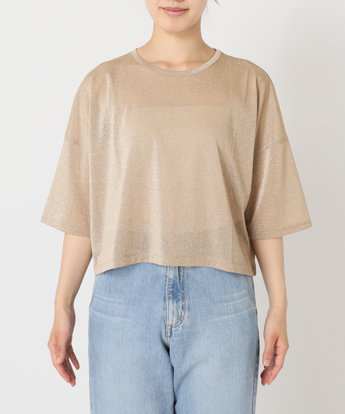 IENA（イエナ）の「ラメハーフスリーブTシャツ（Tシャツ/カットソー・レディース・グレー/ゴールド・FREE）」の19枚目の写真