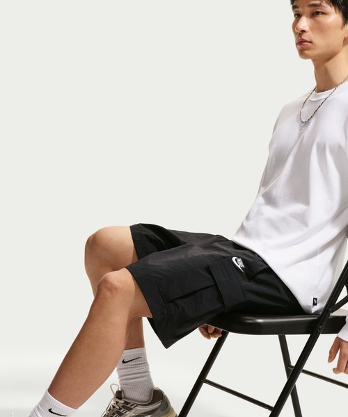 NIKE(ナイキ)の「NIKE ナイキ ナイキ クラブ ユーティリティ ショート(カーゴパンツ・メンズ・ベージュ/ブラック・M/S/3L/LL/L)」の9枚目の写真