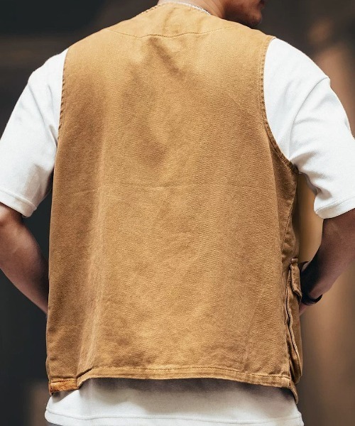 DOUBLE STEAL(ダブルスティール)の「DSワークジレベスト(ベスト・メンズ・ブラック/ブラウン/グリーン・X-LARGE/MEDIUM/LARGE)」の6枚目の写真