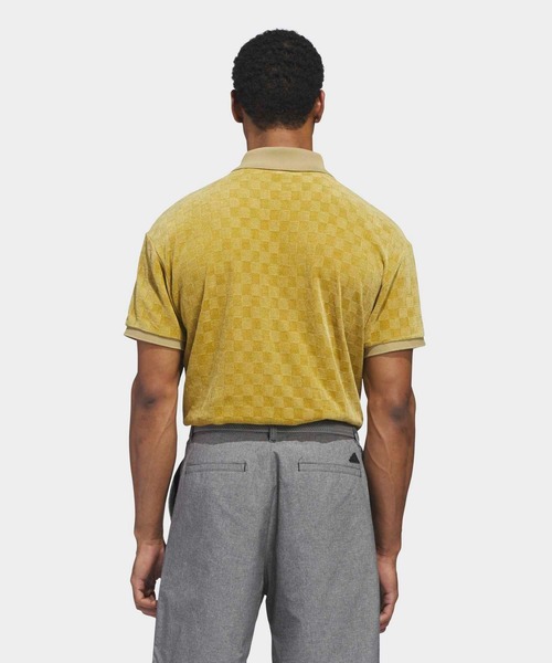 adidas（アディダス）の「ニット半袖ポロシャツ【adidas Golf/アディダスゴルフ】（ポロシャツ・メンズ・イエロー・X-LARGE/SMALL/MEDIUM/LARGE/3XL/XX-LARGE）」の2枚目の写真
