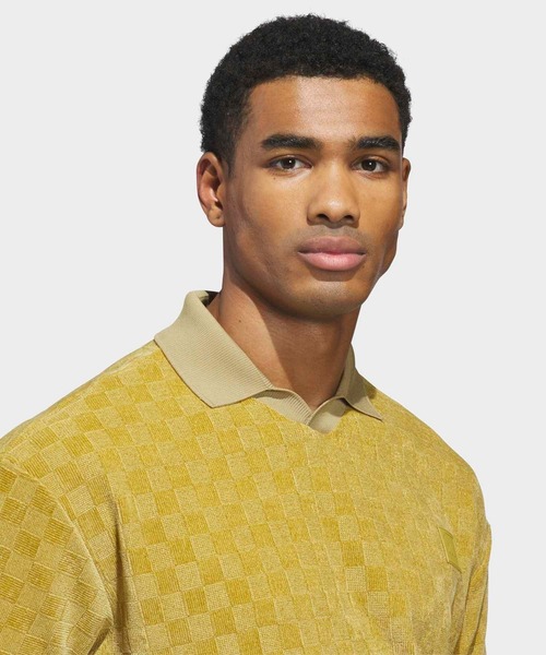 adidas（アディダス）の「ニット半袖ポロシャツ【adidas Golf/アディダスゴルフ】（ポロシャツ・メンズ・イエロー・X-LARGE/SMALL/MEDIUM/LARGE/3XL/XX-LARGE）」の3枚目の写真