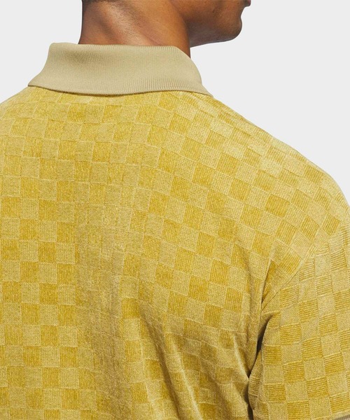 adidas（アディダス）の「ニット半袖ポロシャツ【adidas Golf/アディダスゴルフ】（ポロシャツ・メンズ・イエロー・X-LARGE/SMALL/MEDIUM/LARGE/3XL/XX-LARGE）」の4枚目の写真