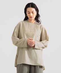 Demi-Luxe BEAMS | コットン ナイロン ヨーク切り替え プルオーバー(シャツ/ブラウス)