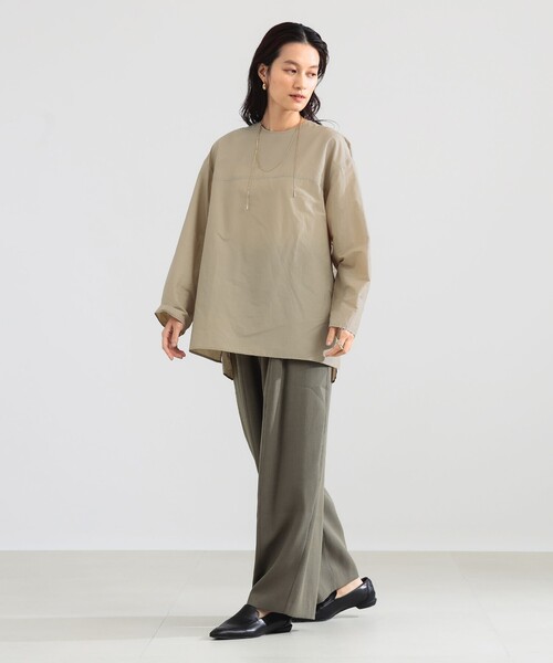 Demi-Luxe BEAMS（デミルクス ビームス）の「コットン ナイロン ヨーク切り替え プルオーバー（シャツ/ブラウス・レディース・ネイビー/ブラウン系その他2・ONE SIZE）」の5枚目の写真
