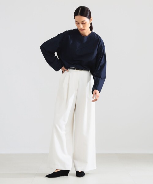 Demi-Luxe BEAMS（デミルクス ビームス）の「コットン ナイロン ヨーク切り替え プルオーバー（シャツ/ブラウス・レディース・ネイビー/ブラウン系その他2・ONE SIZE）」の8枚目の写真