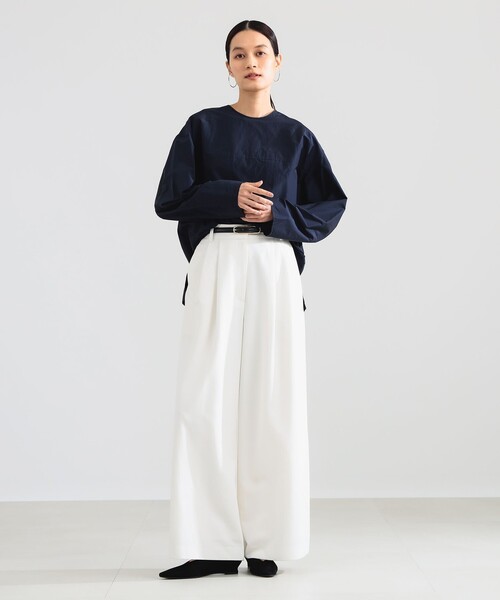 Demi-Luxe BEAMS（デミルクス ビームス）の「コットン ナイロン ヨーク切り替え プルオーバー（シャツ/ブラウス・レディース・ネイビー/ブラウン系その他2・ONE SIZE）」の9枚目の写真