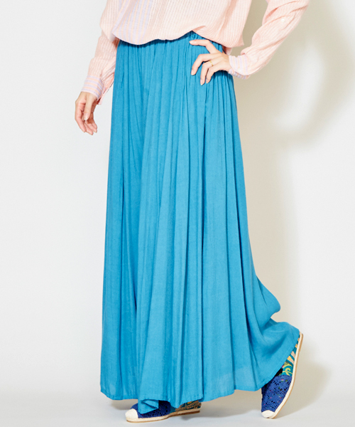 チャイハネ（チャイハネ）の「【チャイハネ】yul 無地シンプルワイドパンツ（その他パンツ・レディース・ベージュ/ターコイズブルー/ブラック/ブルー/グリーン/イエロー/ミント/ピンク/カーキ・FREE）」の6枚目の写真