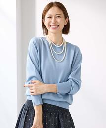 【アンサンブル可能/オンオフ使える】シルクウールカシミヤプルオーバー