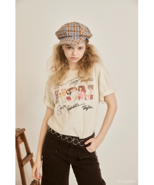 Disney SERIES CREATED by MUS(ディズニーシリーズクリエイテッドバイエムユーエス)の「MD OVERSIZED Tシャツ / HSM(Tシャツ/カットソー・レディース・イエロー/ホワイト/ブラック・FREE)」の6枚目の写真
