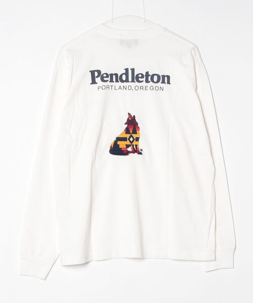PENDLETON（ペンドルトン）の「ドライタッチコットン バックプリント×刺繍ロングスリーブTシャツ（Tシャツ/カットソー・メンズ・オフホワイト/ローズ/ライラック/ブラック・SMALL/X-LARGE/MEDIUM/LARGE）」の11枚目の写真