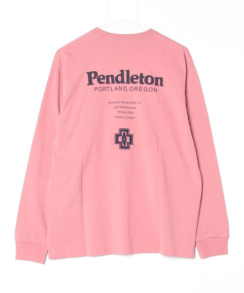 PENDLETON（ペンドルトン）の「ドライタッチコットン バックプリント×刺繍ロングスリーブTシャツ（Tシャツ/カットソー・メンズ・オフホワイト/ローズ/ライラック/ブラック・SMALL/X-LARGE/MEDIUM/LARGE）」の12枚目の写真