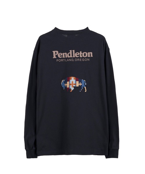 PENDLETON（ペンドルトン）の「ドライタッチコットン バックプリント×刺繍ロングスリーブTシャツ（Tシャツ/カットソー・メンズ・オフホワイト/ローズ/ライラック/ブラック・SMALL/X-LARGE/MEDIUM/LARGE）」の14枚目の写真