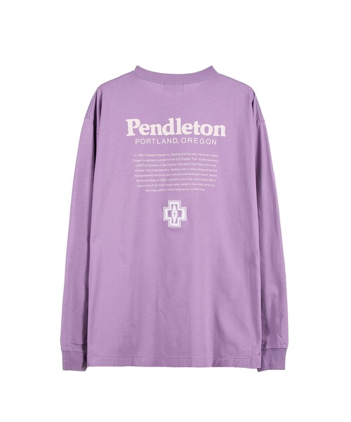 PENDLETON（ペンドルトン）の「ドライタッチコットン バックプリント×刺繍ロングスリーブTシャツ（Tシャツ/カットソー・メンズ・オフホワイト/ローズ/ライラック/ブラック・SMALL/X-LARGE/MEDIUM/LARGE）」の16枚目の写真