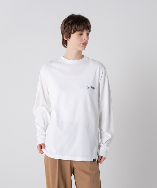 PENDLETON（ペンドルトン）の「ドライタッチコットン バックプリント×刺繍ロングスリーブTシャツ（Tシャツ/カットソー・メンズ・オフホワイト/ローズ/ライラック/ブラック・SMALL/X-LARGE/MEDIUM/LARGE）」の8枚目の写真