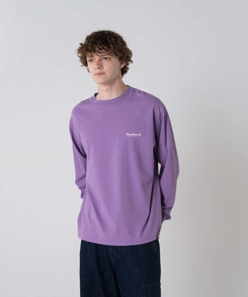 PENDLETON（ペンドルトン）の「ドライタッチコットン バックプリント×刺繍ロングスリーブTシャツ（Tシャツ/カットソー・メンズ・オフホワイト/ローズ/ライラック/ブラック・SMALL/X-LARGE/MEDIUM/LARGE）」の10枚目の写真