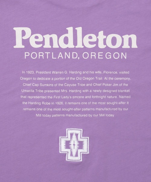 PENDLETON（ペンドルトン）の「ドライタッチコットン バックプリント×刺繍ロングスリーブTシャツ（Tシャツ/カットソー・メンズ・オフホワイト/ローズ/ライラック/ブラック・SMALL/X-LARGE/MEDIUM/LARGE）」の21枚目の写真