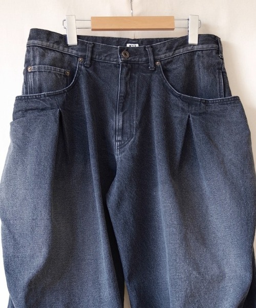 KHOKI(コッキ)の「【KHOKI/コッキ】26fw-p-08 3D cutting denim pants(デニムパンツ・メンズ・インディゴブルー/ブラック・1/3/2)」の3枚目の写真