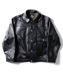 Revo.（レボ）の「HOUSTON ヒューストン COW LEATHER TRACK JACKET カウレザー トラックジャケット（ブルゾン）」