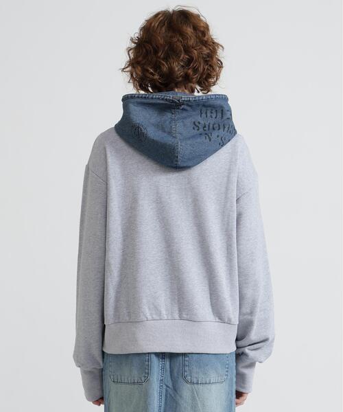AVIREX(アヴィレックス)の「《NAVAL COLLECTION》DENIM COMBI PARKA(パーカー・レディース・ネイビー/グレー/ブラック・M/S)」の18枚目の写真
