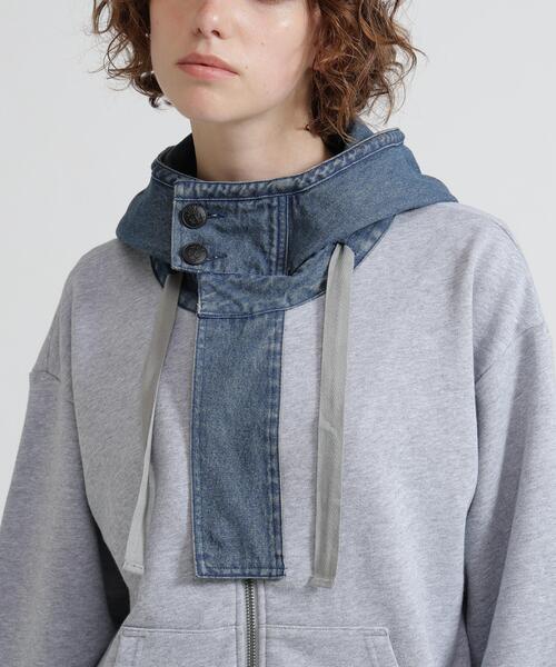 AVIREX(アヴィレックス)の「《NAVAL COLLECTION》DENIM COMBI PARKA(パーカー・レディース・ネイビー/グレー/ブラック・M/S)」の19枚目の写真