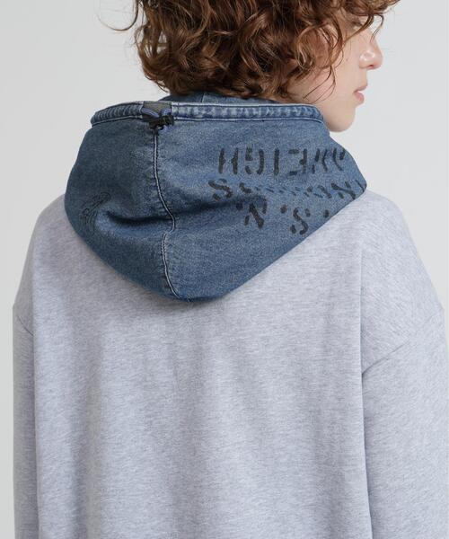 AVIREX(アヴィレックス)の「《NAVAL COLLECTION》DENIM COMBI PARKA(パーカー・レディース・ネイビー/グレー/ブラック・M/S)」の22枚目の写真