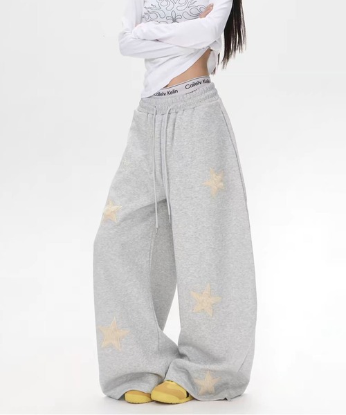 MAISON DE THERESE(メゾン ド テレーズ)の「ランダムスター ドローコード ゆったりシルエットパンツ(その他パンツ・レディース・Black/GRAY/Navy・M)」の3枚目の写真