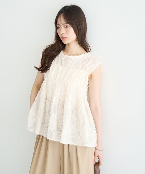 earth music&ecology(アースミュージックアンドエコロジー)の「ヒゲジャガードノースリーブブラウス(シャツ/ブラウス・レディース・ブラウン/ブラック/アイボリー・FREE)」の12枚目の写真