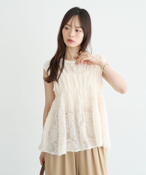 earth music&ecology(アースミュージックアンドエコロジー)の「ヒゲジャガードノースリーブブラウス(シャツ/ブラウス・レディース・ブラウン/ブラック/アイボリー・FREE)」の13枚目の写真