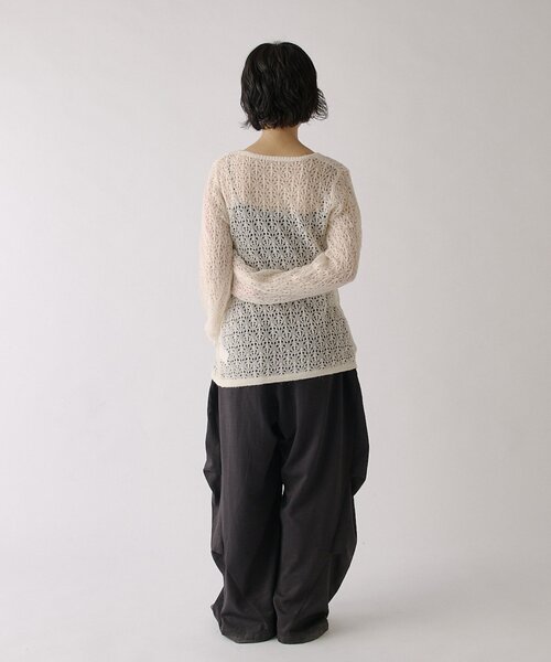 goocy(グーシー)の「【セレクトアイテム】起毛モヘアタッチ透かしあみカーディガン(カーディガン/ボレロ・レディース・ブラック/レッド/アイボリー・FREE)」の7枚目の写真