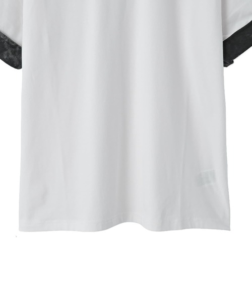 STYLE DELI(スタイルデリ)の「【BLK001】天竺×ベロア袖口配色プルオーバー(Tシャツ/カットソー・レディース・ブラック/オフホワイト・FREE)」の17枚目の写真