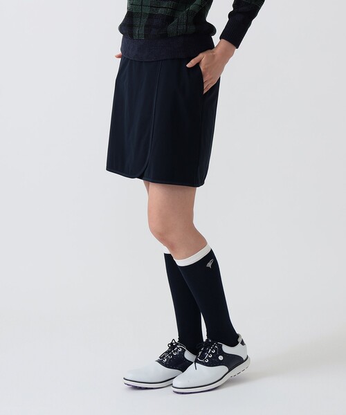 BEAMS GOLF(ビームスゴルフ)の「PURPLE LABEL / スフィダンテ 撥水 巻きスカート(スカート・レディース・ネイビー/ホワイト・ONE SIZE)」の2枚目の写真