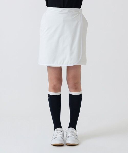 BEAMS GOLF(ビームスゴルフ)の「PURPLE LABEL / スフィダンテ 撥水 巻きスカート(スカート・レディース・ネイビー/ホワイト・ONE SIZE)」の7枚目の写真